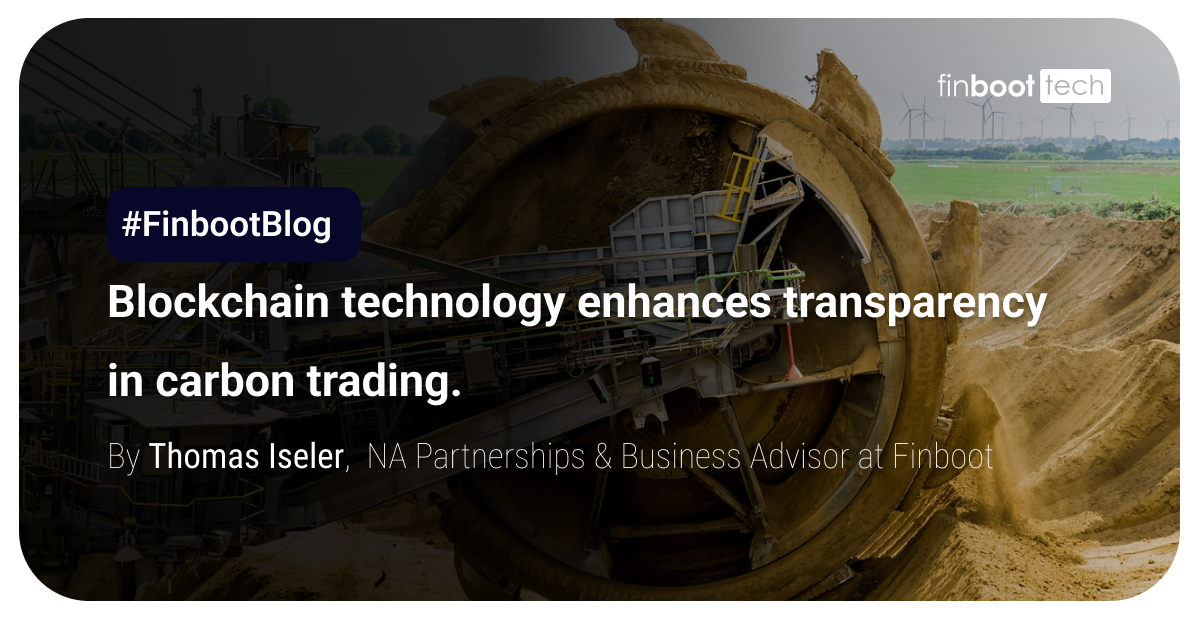 View of Blockchain technology enhances transparency in carbon trading